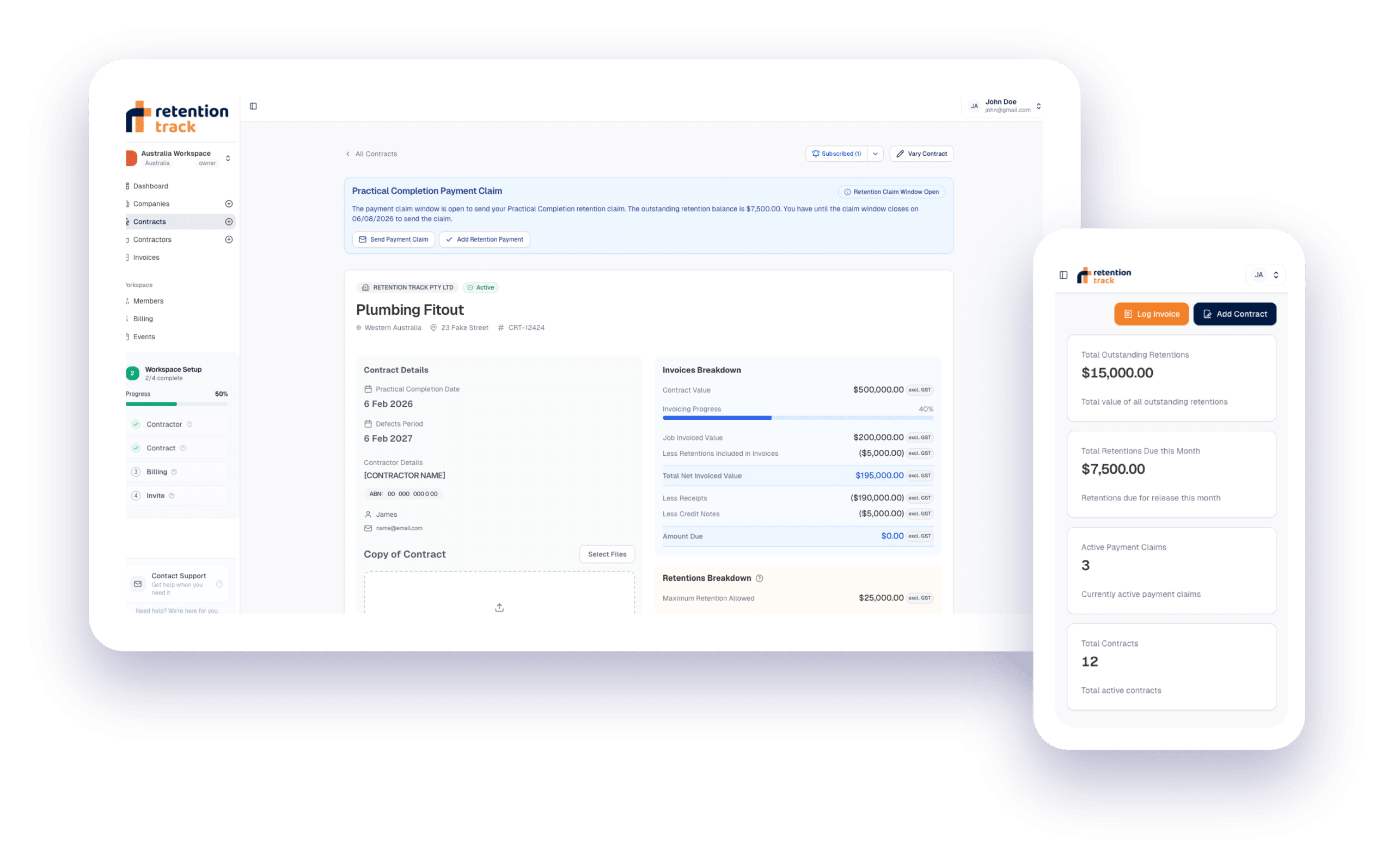 Dashboard Mobile Desktop